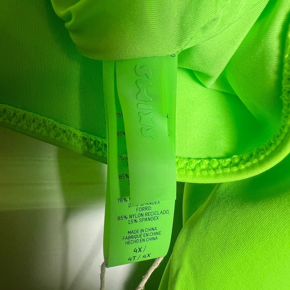 SKIMS Recycled Swim Long Sleeve Shrug in Neon Green, Women's Size 4X, NWT - Picture 11 of 16